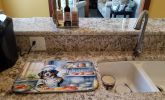 Bernese Mountain Dog The Chef Dish Drying Mat Absorbent Dish Drying Mat Pad for Kitchen Counter Dish Drainer Mat for Countertop, 14 x 21", Multicolor