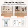 Freestanding Pet Barrier, 24" Height x 80.3" Width, 4-Panel Folding Dog Gate for Various Openings