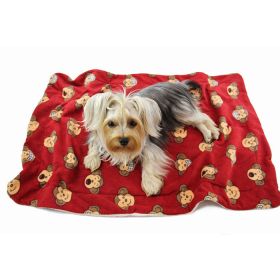 Silly Monkey Ultra-Plush Blanket (Color: Burgundy, size: small)