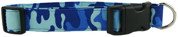 Blue Camo Dog Collar (size: X-Small)