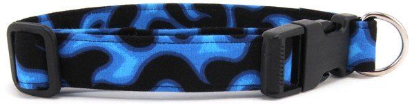 Blue Flame Dog Collar (size: X-Small)