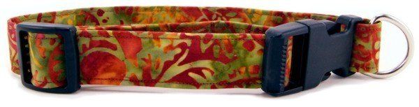 Bronze Sumatra Batik Dog Collar (size: X-Small)