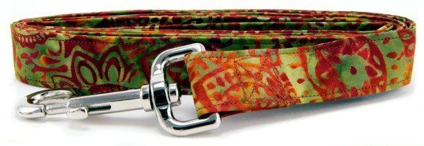 Bronze Sumatra Batik Dog Leash (size: X-Small)