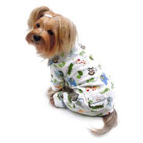 Zoo Animals Flannel Pajamas with 2 Pockets (size: medium)