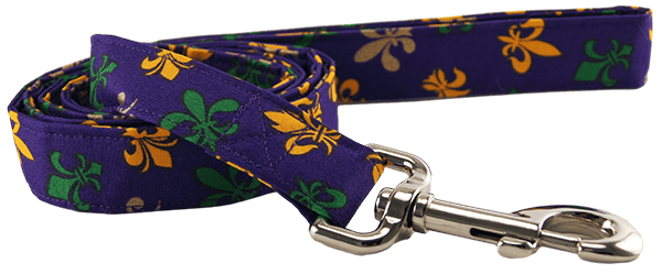 Fleur de Lis Dog Leash (size: X-Small)