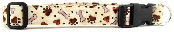 Hearts, Bones & Paws Dog Collar (size: X-Small)