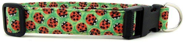 Lady Bugs Dog Collar (size: X-Small)