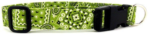 Lime Green Bandana Dog Collar (size: X-Small)