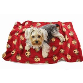 Silly Monkey Ultra-Plush Blanket (Color: Burgundy, size: small)