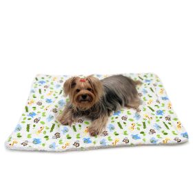 Zoo Animals Flannel/Plush Blanket (size: small)