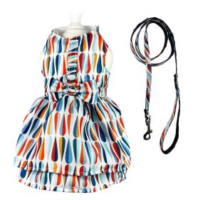 Chic Raindrop Harness Dress with Matching Leash (size: medium)