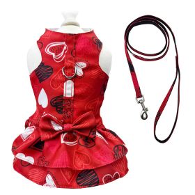 Abstract Hearts Harness Dress with Matching Leash (size: medium)