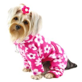 Full Blossom Fleece Turtleneck Pajamas (size: medium)