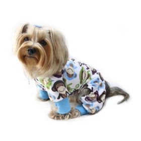 Ultra Soft Plush Minky Monkey Pajamas (size: medium)