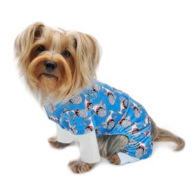 Ultra Soft Plush Minky Silly Sharks Pajamas (size: medium)
