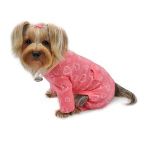 Blush of Love Fleece Turtleneck Pajamas (size: medium)