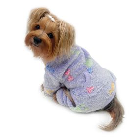 Ultra Plush Colorful Bones/Paws Turtleneck Pajamas (size: medium)