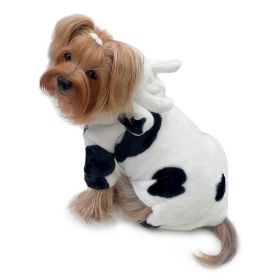 Ultra Plush Moo Cow Hooded Pajamas (size: medium)
