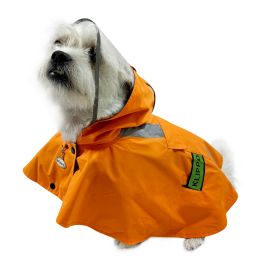 Clear View Poncho Raincoat with Reflective Stripes (size: medium)