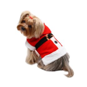Santa Hooded Sweater with Soft Fur Trims (size: medium)