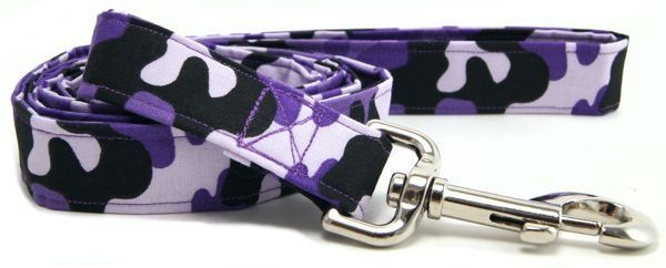 Purple Camo Dog Leash (size: X-Small)