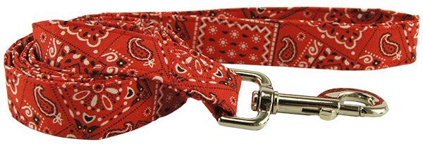 Red Bandana Dog Leash (size: X-Small)