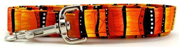 Red Hot Stripes Dog Leash (size: X-Small)