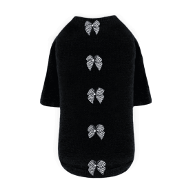 Houndstooth Dog Sweater (Color: Black, size: LG)