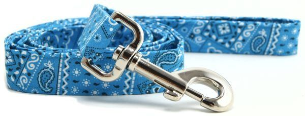 Turquoise Bandana Dog Leash (size: X-Small)